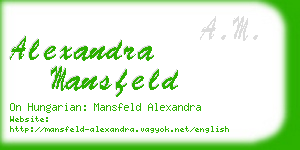 alexandra mansfeld business card